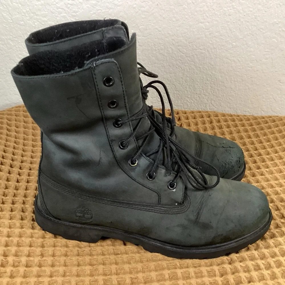 Timberland A3525 Women's Sz 9 Premium 6-Inch Waterproof Boot in Black Nubuck